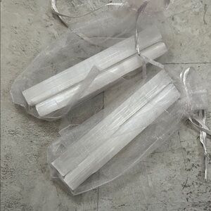 2 Selenite crystal sticks